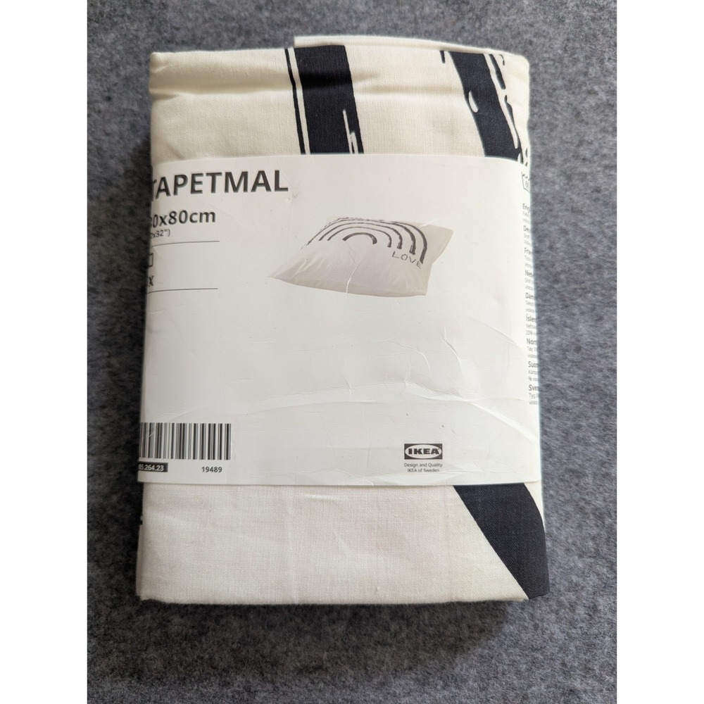 Ikea TAPETMAL Pillow Sham  Case 32"  x 32" White Rainbow Love New